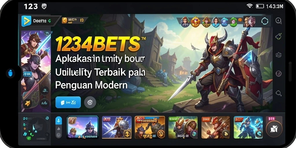 Screenshot utama 1234BETS menampilkan antarmuka pengguna yang intuitif dan fitur aplikasi.