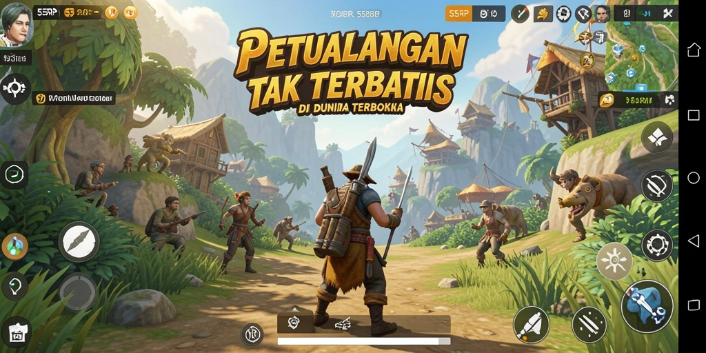 Tampilan menakjubkan dari gameplay Open World di 55RP.