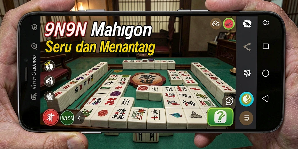 Tampilan screenshot utama gameplay Mahjong 9N9N yang menarik.