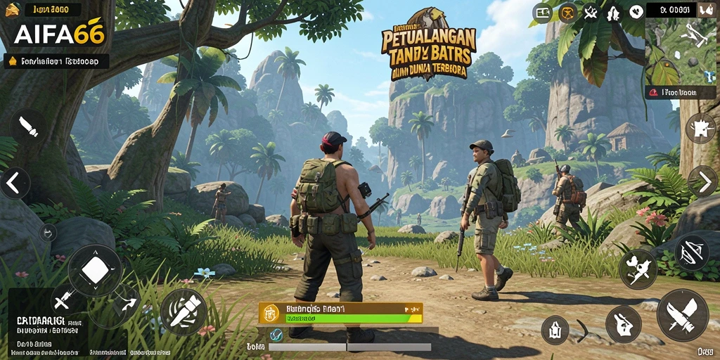 Screenshot gameplay AIFA66 menampilkan petualangan seru di dunia terbuka.