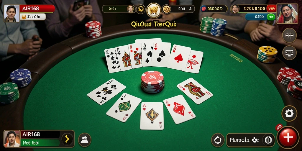 Tampilan gameplay seru dari AIR168 saat bermain QiuQiu.
