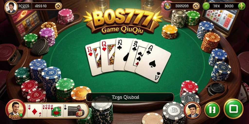 Tampilan utama gameplay QiuQiu yang seru di BOS777.
