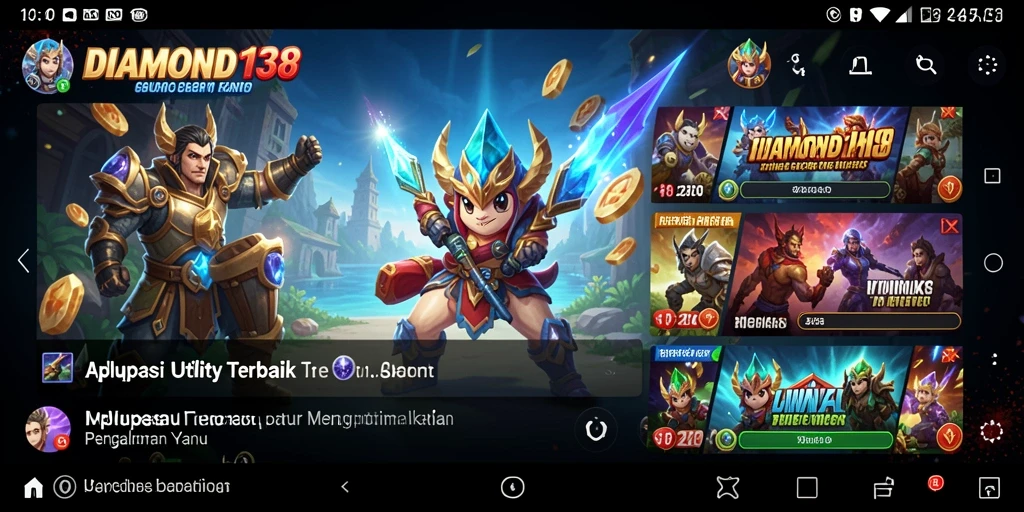 Tampilan utama <strong>DIAMOND138</strong> menunjukkan fitur Utility yang memudahkan pengguna.