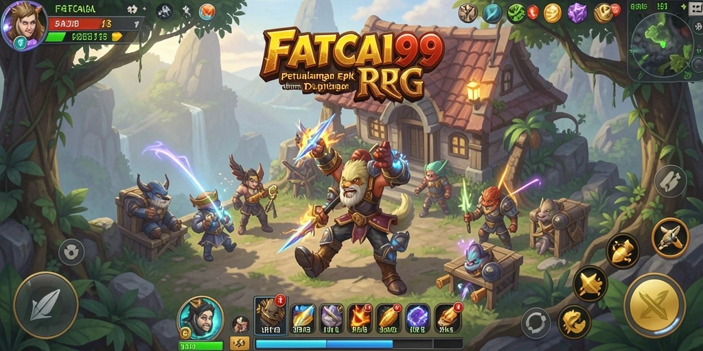 Tampilan gameplay RPG yang mendalam dan menakjubkan di FATCAI99.
