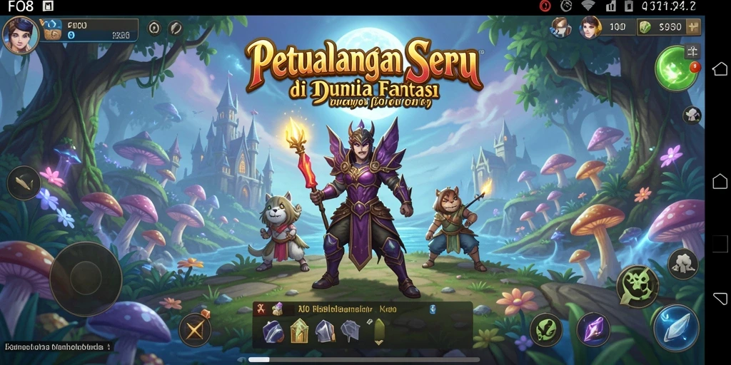 Tampilan menarik dari gameplay petualangan FO8 yang penuh aksi.