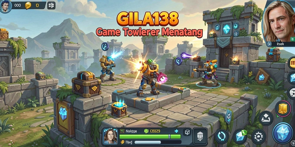 Screenshot utama menampilkan aksi seru dan strategi menaklukkan musuh.