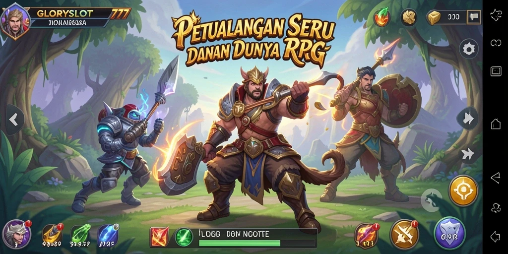 Screenshot utama gameplay GLORYSLOT777 yang menarik dan menantang.