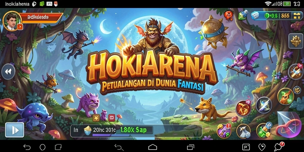 Tampilan gameplay HOKIARENA yang penuh aksi dan eksplorasi.