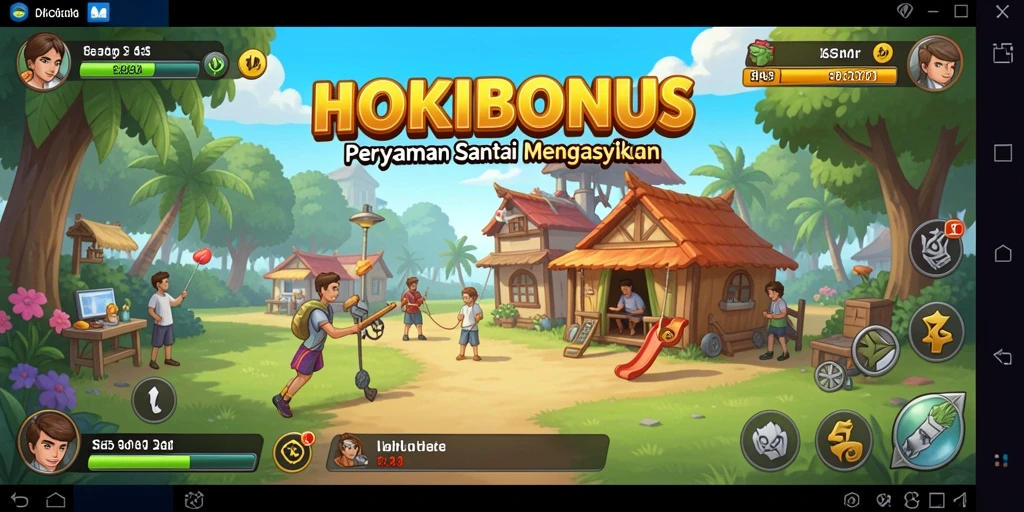 Tampilan gameplay menawan dari HOKIBONUS yang penuh warna.