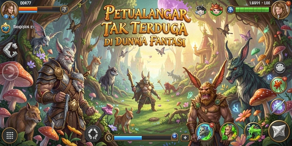 Menampilkan aksi seru dalam gameplay petualangan IDR77.