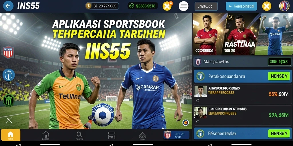 Tampilan screenshot gameplay INS55 dengan taruhan olahraga yang menarik.