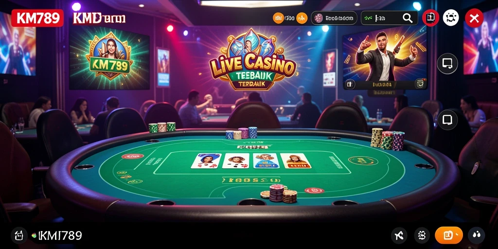 Tampilan gameplay seru di aplikasi Live Casino KM789.