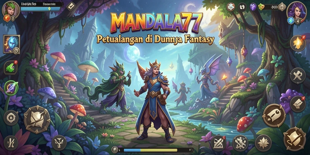 Tangkapan layar MANDALA77 menampilkan gameplay mendebarkan dalam setting petualangan yang kaya.