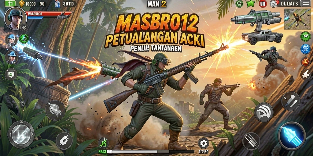 Tangkapan layar dari gameplay mendebarkan di MASBRO12.