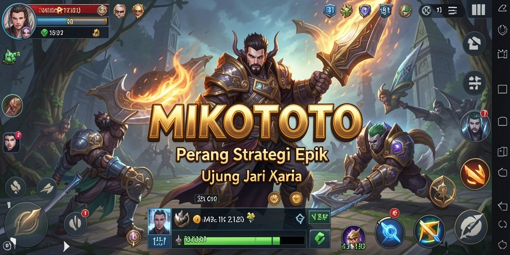 Tangkapan layar gameplay MIKOTOTO menampilkan strategi pertempuran yang mendebarkan.