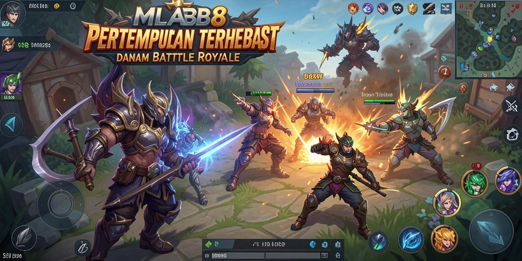 Tampilan penuh aksi dari gameplay Battle Royale di MLBB8.