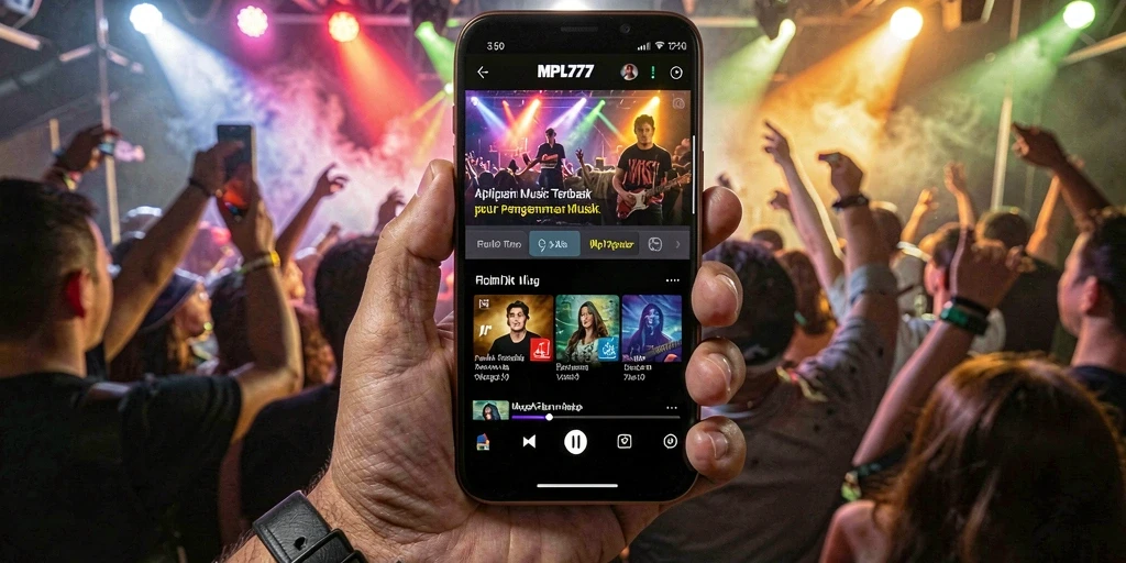 Tampilan gameplay yang menarik dari aplikasi musik MPL777.