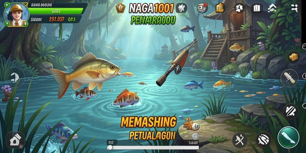Tampilan gameplay memancing seru di NAGA1001.