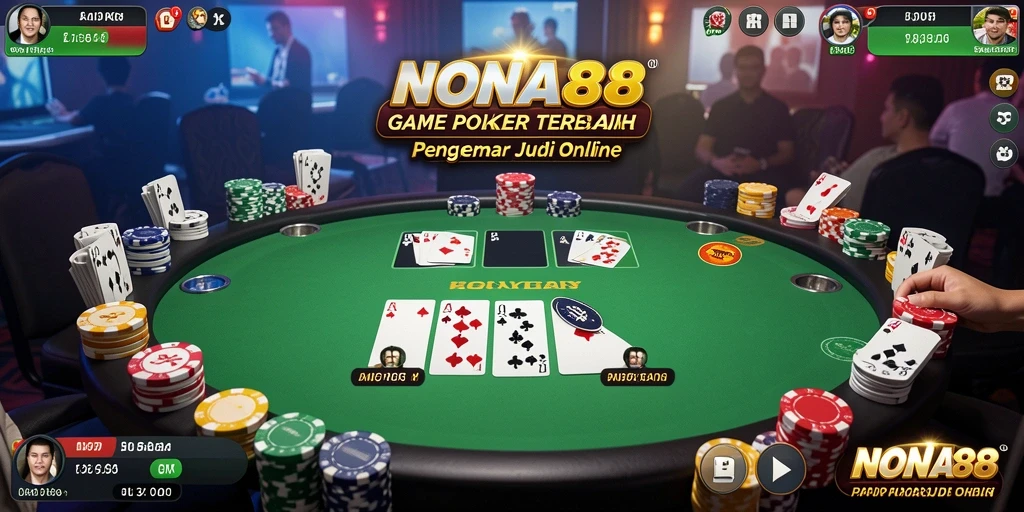 Screenshot NONA88 menampilkan suasana gameplay Poker yang seru dan interaktif.