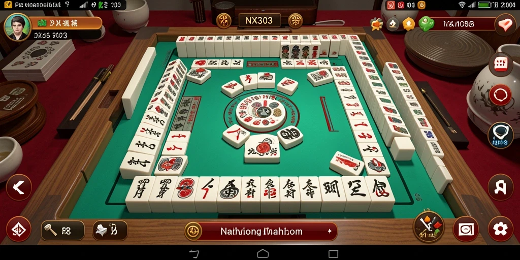 Screenshot gameplay NX303, menampilkan tantangan Mahjong yang mengasyikkan.
