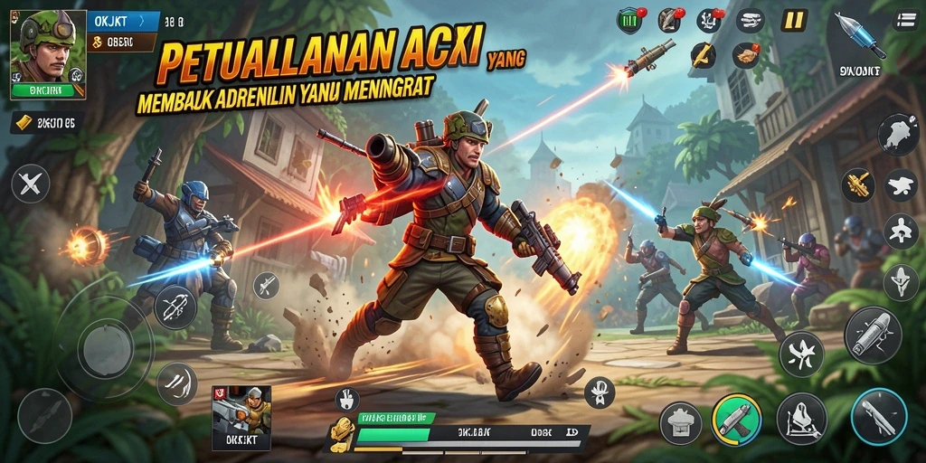 Tampilan gameplay OKJKT yang seru dan mendebarkan.