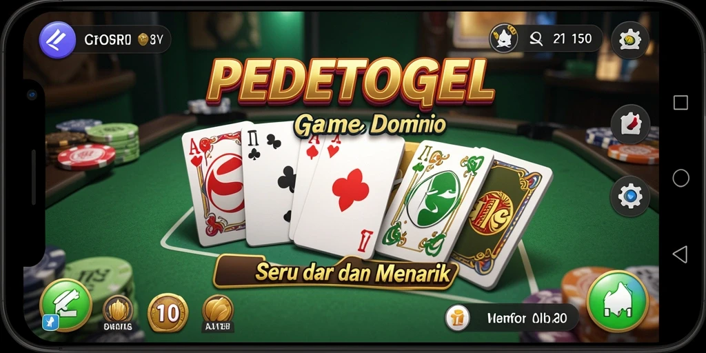 Screenshot gameplay PEDETOGEL yang menunjukkan aksi seru domino.