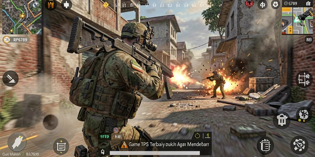 Screenshot RP6789 menampilkan aksi seru dalam game TPS.