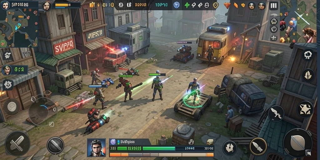 Screenshot SVIP10 menampilkan pertempuran strategis yang intens antar pemain.