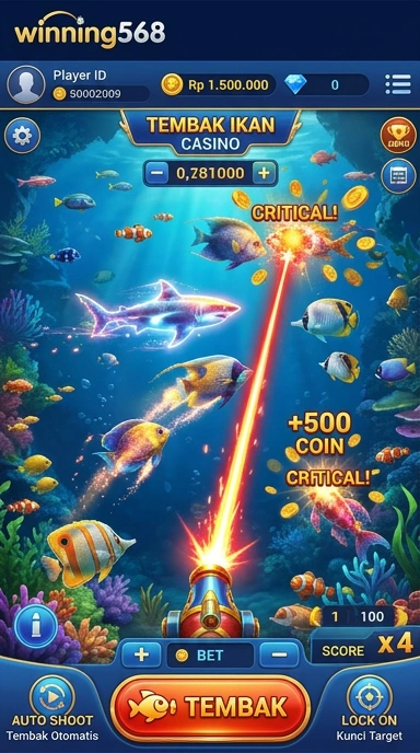 Screenshot aplikasi utama winning568 dengan fitur pencarian canggih.
